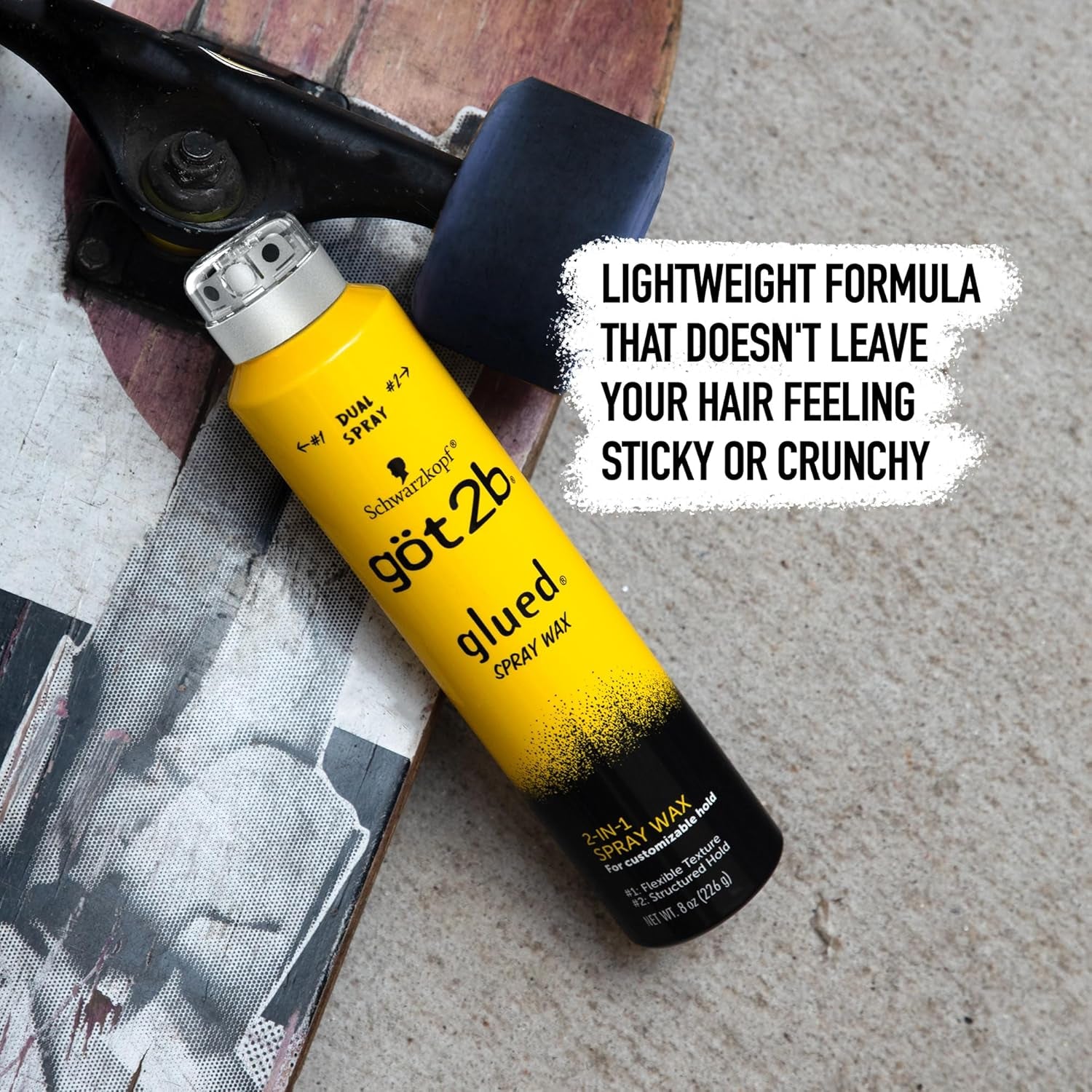 Glued Spray Wax with 2-In-1 Dual Spray Nozzle, 8 Oz