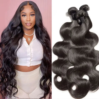 Brazilian Human Hair Bundles Body Wave Weave Bundles 100% Human Hair Extensions Natural Hair Weaving Remy Human Hair 1/3/4Pcs