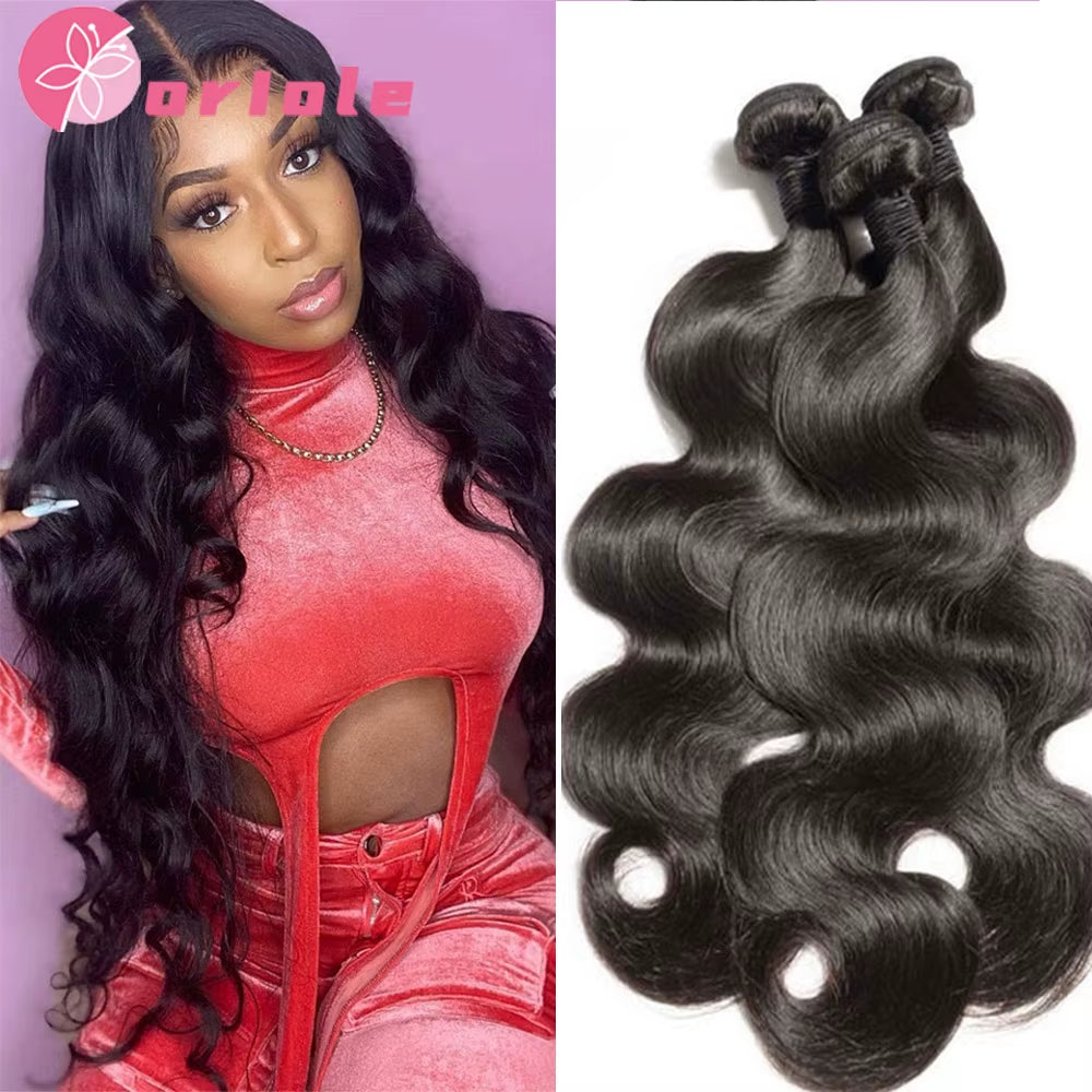 Brazilian Human Hair Bundles Body Wave Weave Bundles 100% Human Hair Extensions Natural Hair Weaving Remy Human Hair 1/3/4Pcs
